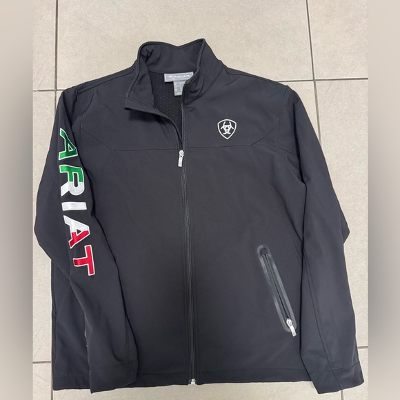 Ariat Black Jacket with Multicolor Logo - Picture 1 of 1